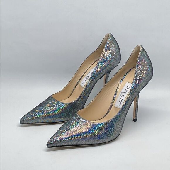 Jimmy Choo Love Iridescent Silver Pump size 38.5 - Picture 7 of 12